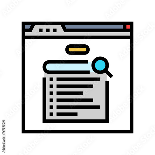 zero click searches seo color icon vector. zero click searches seo sign. isolated symbol illustration
