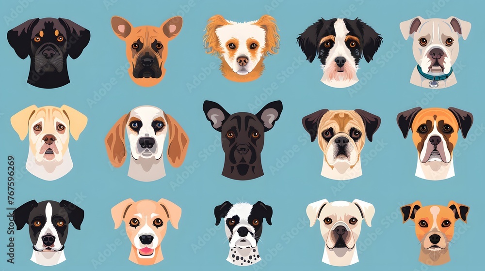 Naklejka premium dog head