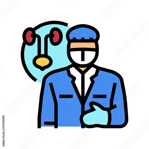 nephrologist urology color icon vector. nephrologist urology sign. isolated symbol illustration