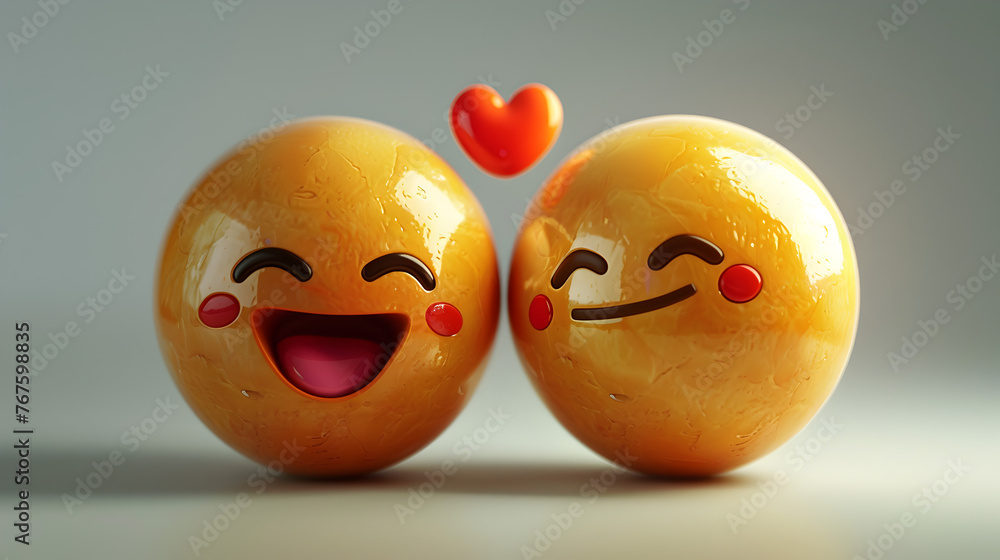 Emoji 3D In love Emoticon. Emoji 3D In love Emoticon.