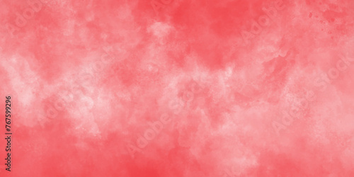 Lovely grunge background texture for banner. Pink watercolor texture on white background.  pink cloud texture. red pastel watercolor. Ink splash, reddish shadows. Horizontal orientation.