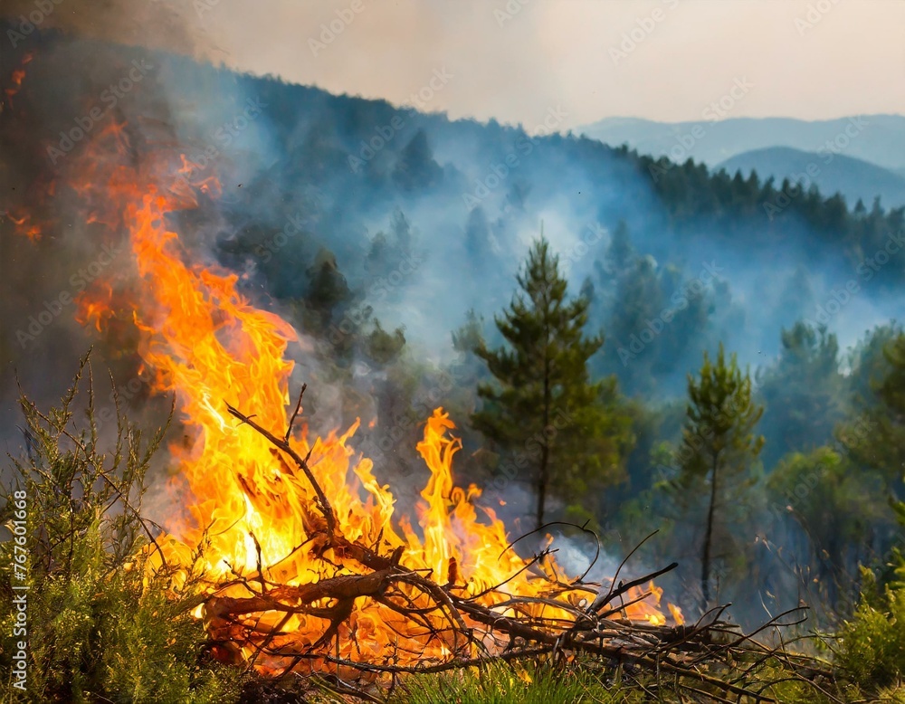 Waldbrand, Feuer im Wald Gefahr 