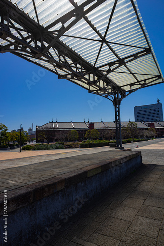 横浜みなとみらい景観旧横浜港駅プラットホーム
