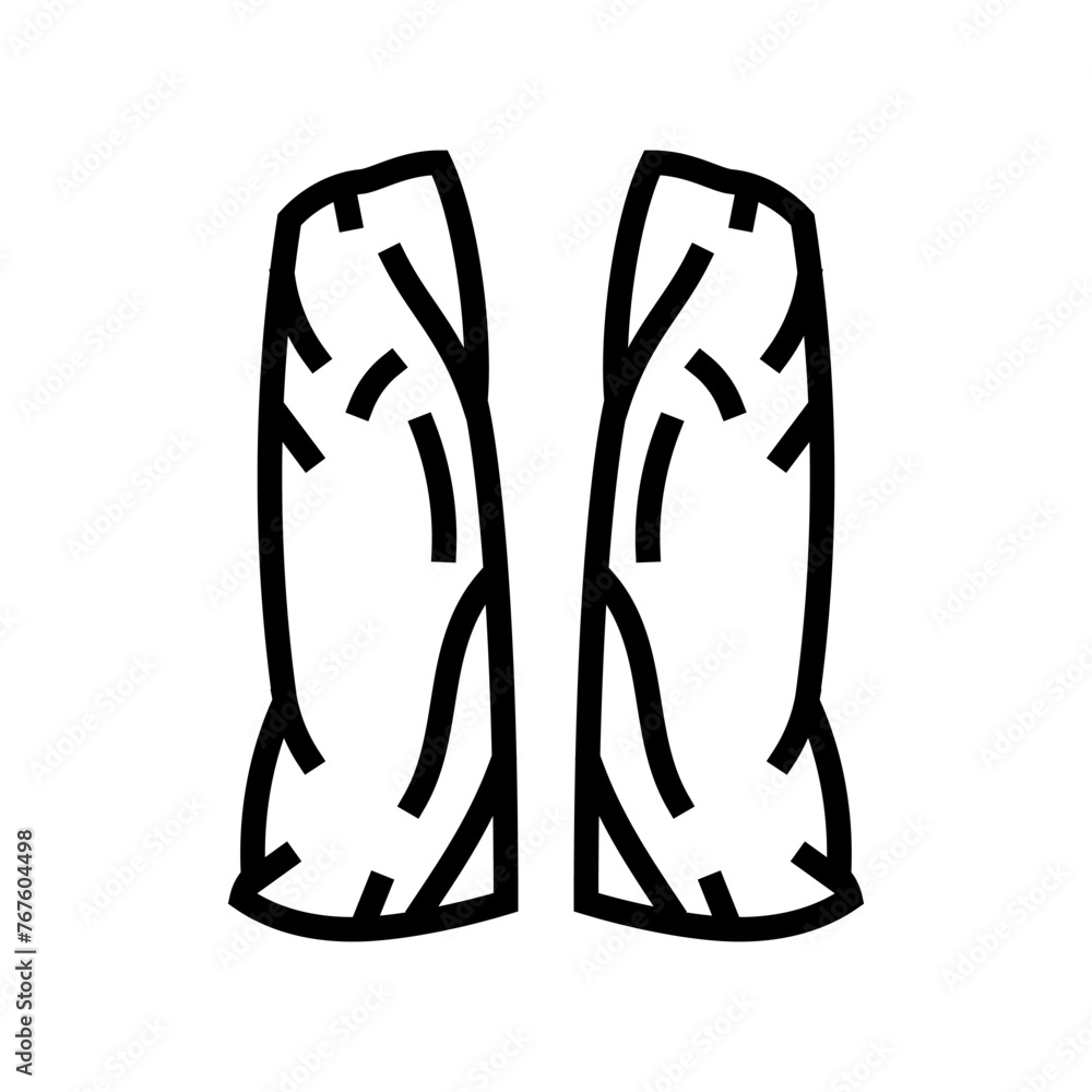 protective sleeves ppe protective equipment line icon vector. protective sleeves ppe protective equipment sign. isolated contour symbol black illustration protective sleeves ppe protective equipment line icon vector. protective sleeves ppe protective equipment sign. isolated contour symbol black illustration