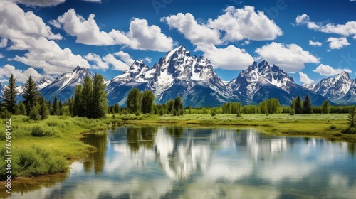 The grand teton national park wyoming usa dramatic mountains pristine lakes abundant wildlife