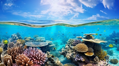 The great barrier reef australia largest coral reef system marine biodiversity underwater wonder © Gefo