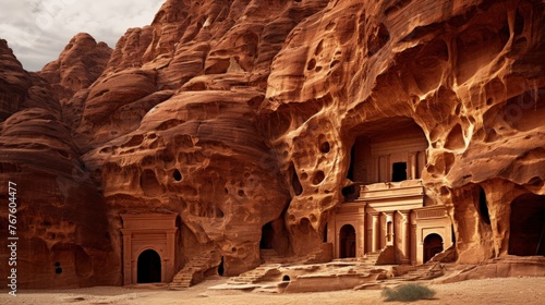 The petra jordan ancient city rock cut architecture desert landscapes photo