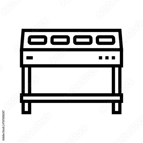 food warmer restaurant equipment line icon vector. food warmer restaurant equipment sign. isolated contour symbol black illustration