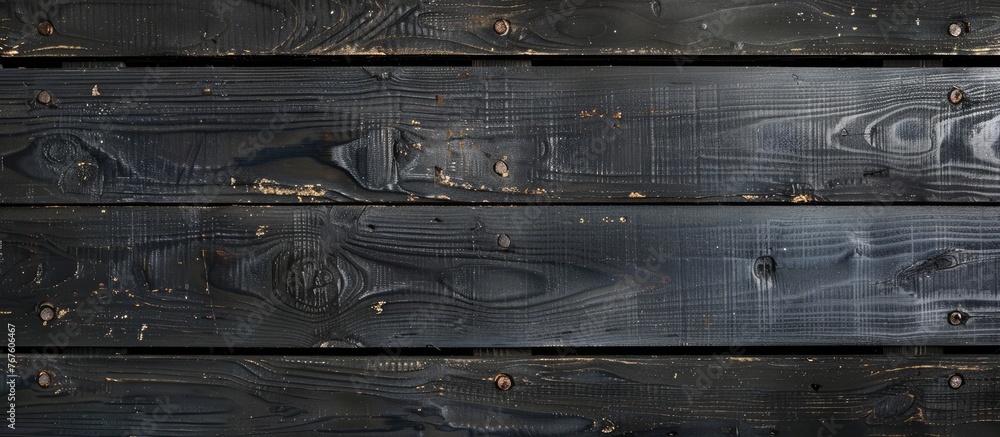 Fototapeta premium frame made of three black wooden planks