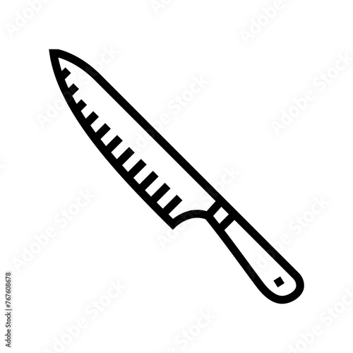 chef knives restaurant equipment line icon vector. chef knives restaurant equipment sign. isolated contour symbol black illustration