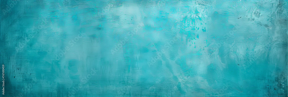 Obraz premium turquoise rough texture wall background, Cyan blue grunge background, ,Christmas background, old blue paint 