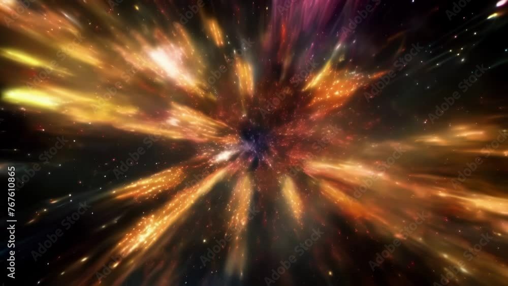 Stunning colors radiating from the center of a pitchblack void Stunning colors radiating from the center of a pitchblack void