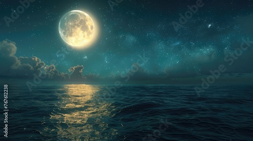 Magical Night  Romantic Moonlit Sea