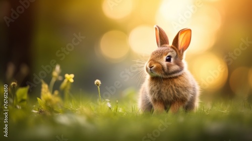 cute animal pet rabbit or bunny smiling and laughing isolated with copy space for easter background, rabbit, animal, pet, cute, fur, ear, mammal, background, celebration, generate by AI