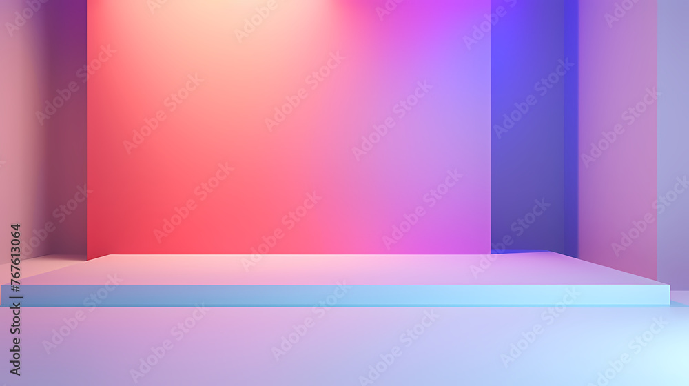 Gradient background and display products Gradient background and display products