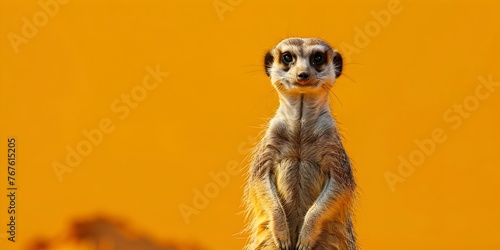 Wallpaper Mural Vigilant Meerkat Desert Sentinel Keeping Watchful Eye on Surroundings in Copy Space Torontodigital.ca