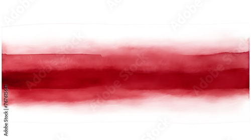 Abstract watercolor multilayer strip dark red stripe line element for design on white and transparent background