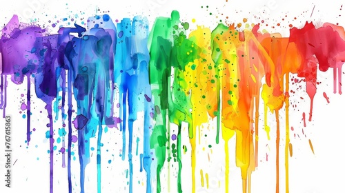  A colorful wallpaper featuring numerous splatters of vibrant paint