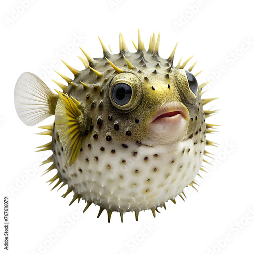 Puffers fish on transparent background