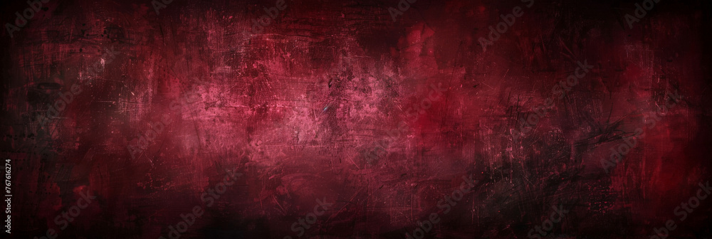 Fototapeta premium red background, red grunge texture background for poster, Dark Red Stucco Wall Background. Valentines ,Christmas banner 