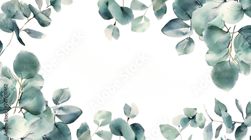 leaves frame , generative ai photo