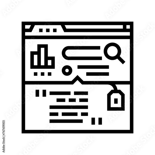passage indexing seo line icon vector. passage indexing seo sign. isolated contour symbol black illustration