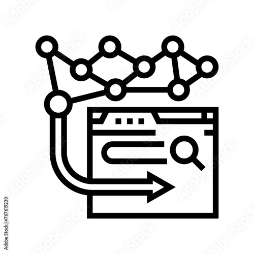 web 2.0 seo line icon vector. web 2.0 seo sign. isolated contour symbol black illustration