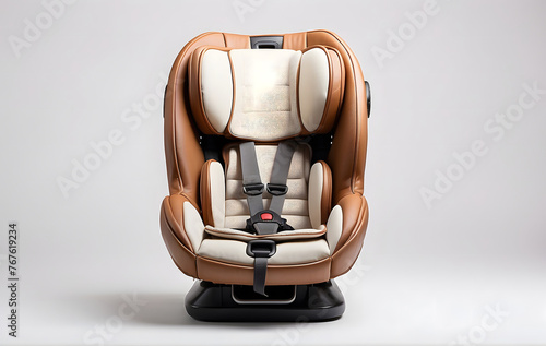 A car seat isolated on solid white background