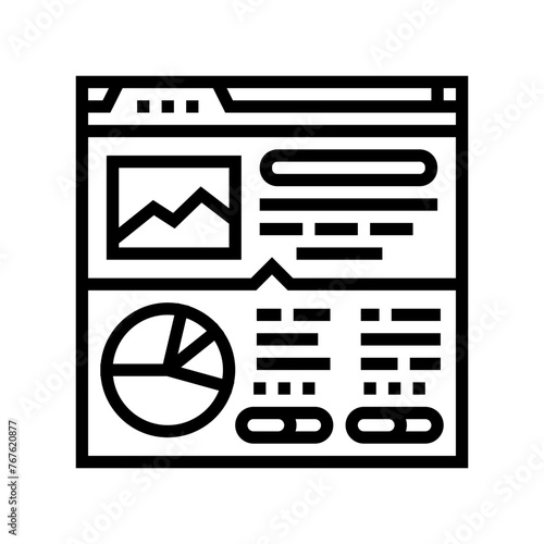site audit seo line icon vector. site audit seo sign. isolated contour symbol black illustration