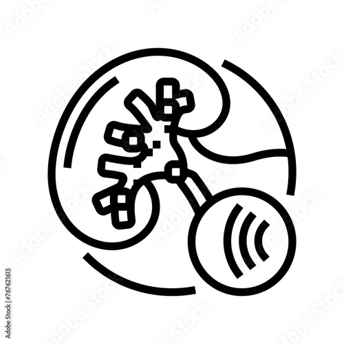 lithotripsy urology line icon vector. lithotripsy urology sign. isolated contour symbol black illustration