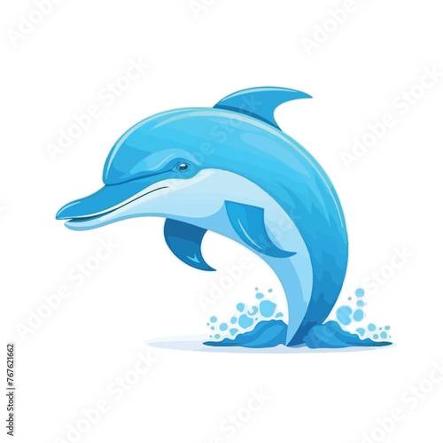 Dolphin logo. Isolated dolphin on white background