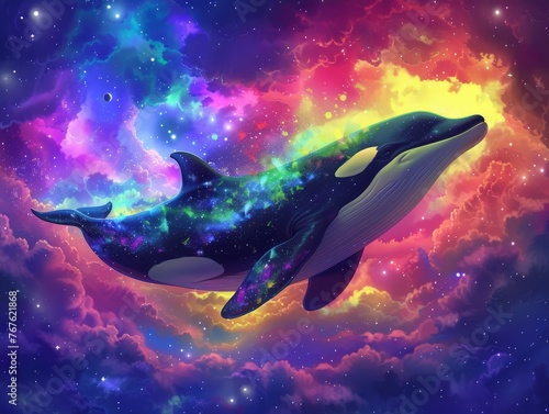 Cosmic Candy Cosmos where Fairy Tale Worlds collide with Killer Whale clouds
