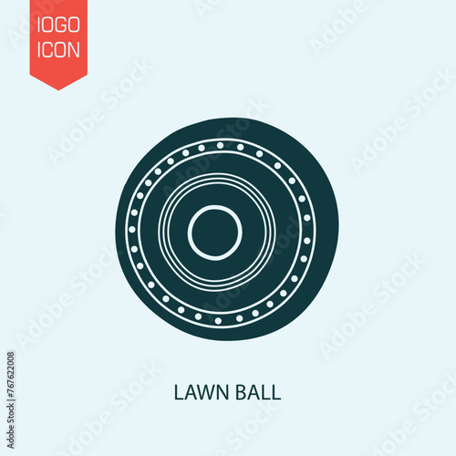 lawn ball design vector icon flat isolated illustration
