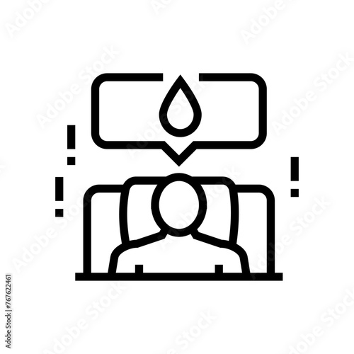 nocturia urology line icon vector. nocturia urology sign. isolated contour symbol black illustration