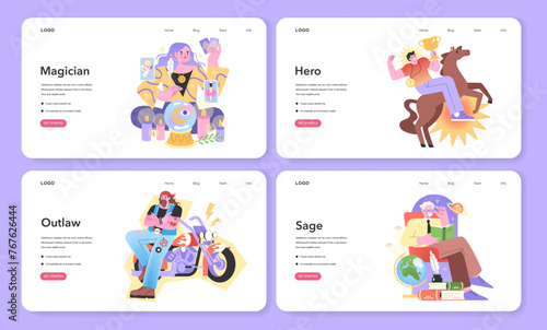Archetype set. Vector illustration.