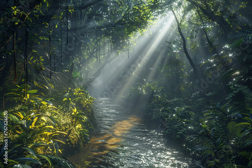 sunlight in the forest