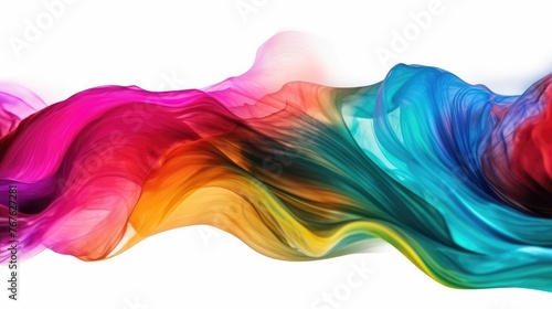 Fluid wave smooth abstract metallic holographic colored shape background