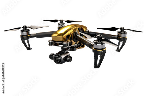 The Majestic Gold and Black Aerial Performer. On White or PNG Transparent Background.