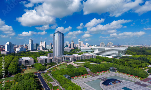 Photography The city environment around Century Plaza, Shanghai, China
