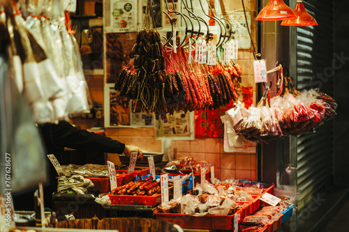 Dried seafood shop in Hong Kong. © Hide_Studio