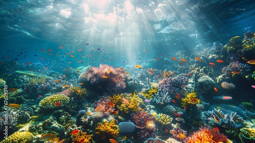 coral reef and fishes © Amos