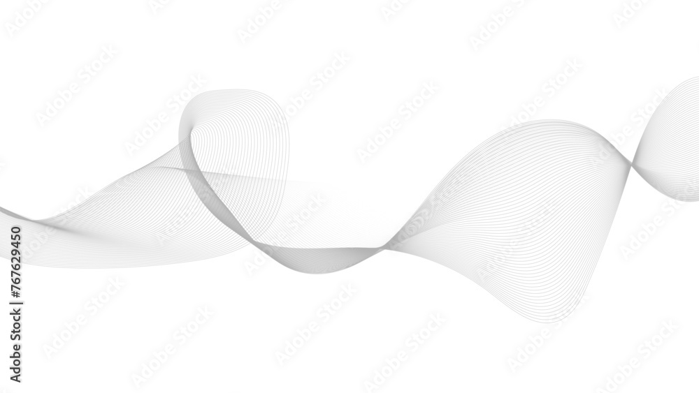 Abstract wave element for design. Digital frequency track equalizer. Abstract background with monochrome wave lines on white background. Stylized line art background. Vector Abstract wave element for design. Digital frequency track equalizer. Abstract background with monochrome wave lines on white background. Stylized line art background. Vector