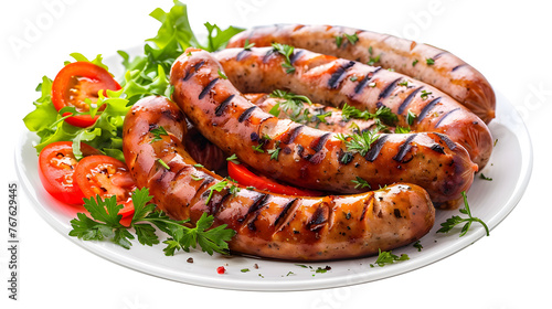 Grilled sausage transparent picture