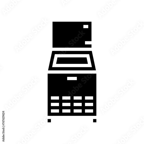 ice maker restaurant equipment glyph icon vector. ice maker restaurant equipment sign. isolated symbol illustration