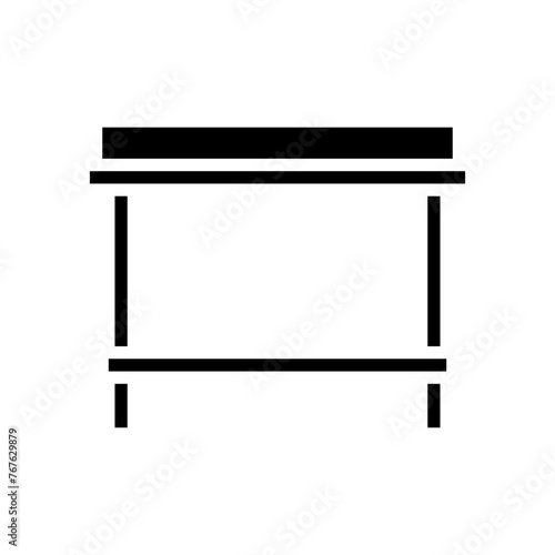 prep table restaurant equipment glyph icon vector. prep table restaurant equipment sign. isolated symbol illustration