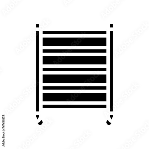 shelving restaurant equipment glyph icon vector. shelving restaurant equipment sign. isolated symbol illustration