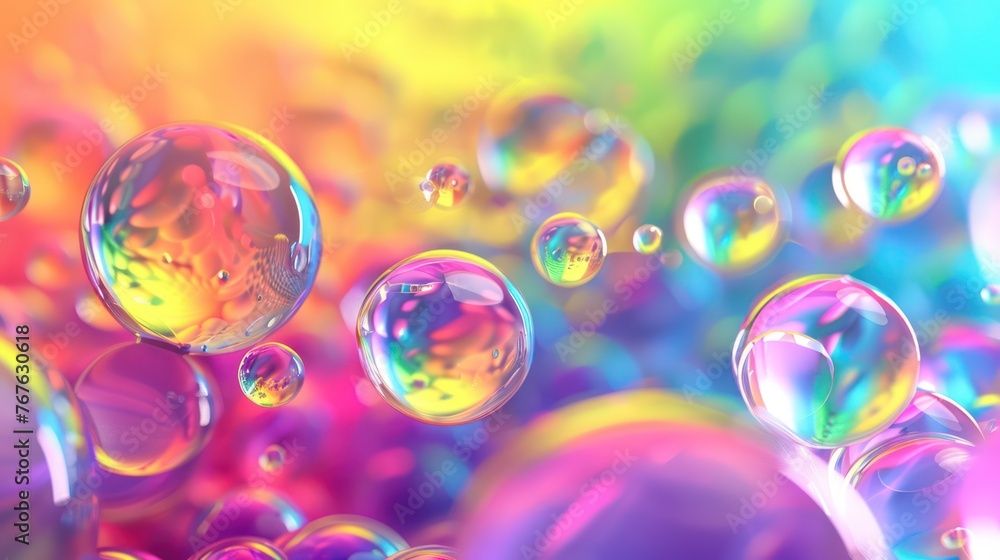 Colorful bubbles on gradient background Colorful bubbles on gradient background