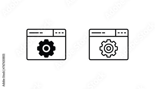 Web Optimizat ionicon design with white background stock illustration