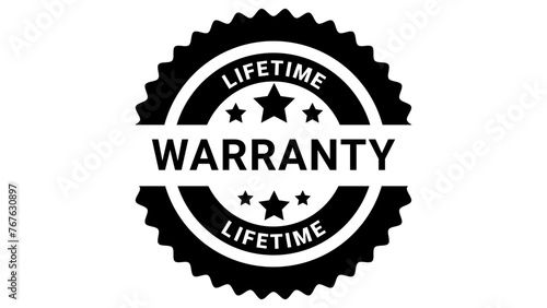 lifetime warranty black label icon symbol isolated on white vector illustration-04