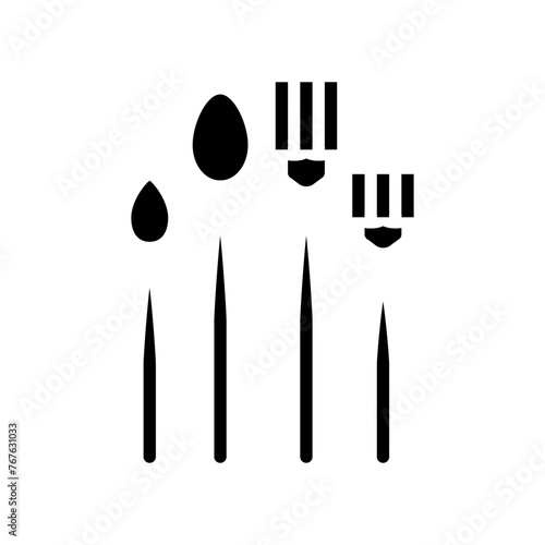 flatware restaurant equipment glyph icon vector. flatware restaurant equipment sign. isolated symbol illustration
